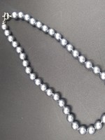 Silver Cultured Pearl Necklace 17"