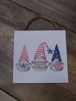 Happy 4th of July Gnome Sign 6x6"