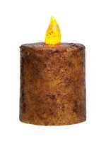 Burnt Mustard Pillar - 2.5" x 3" Timer (Battery)