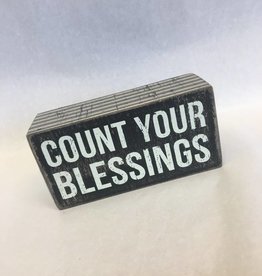 Count Your Blessings (Box Sign)
