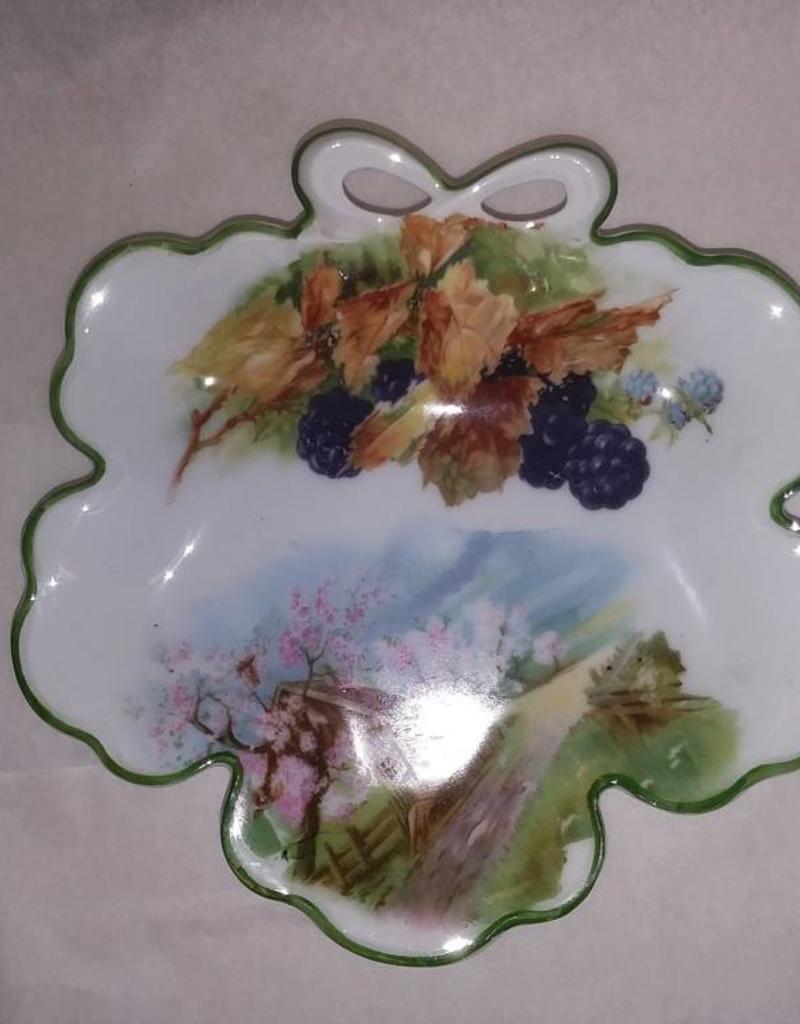 Antique Bavarian Decorative Fish Plate Hand Painted