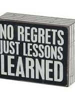 No Regrets Just Lessons Learned