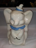 Dumbo 4 in 1 Cookie Jar, 1940's, 14" High, Damaged & Repaired (As Is)