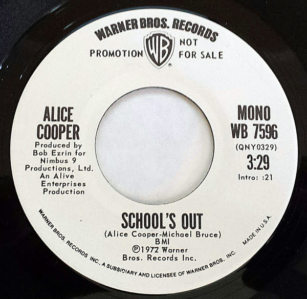 Alice Cooper - School's Out - Vinyl, 7", 45 RPM, Single, Promo - 346861776
