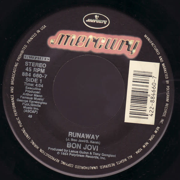 Bon Jovi - Runaway / She Don't Know Me - Vinyl, 7", 45 RPM, Single - 346691901