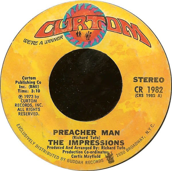 The Impressions - Preacher Man / Times Have Changed - Vinyl, 7", 45 RPM, Styrene, Pitman Pressing - 297066500
