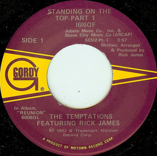 The Temptations, Rick James - Standing On The Top - Vinyl, 7", 45 RPM, Single - 370004365
