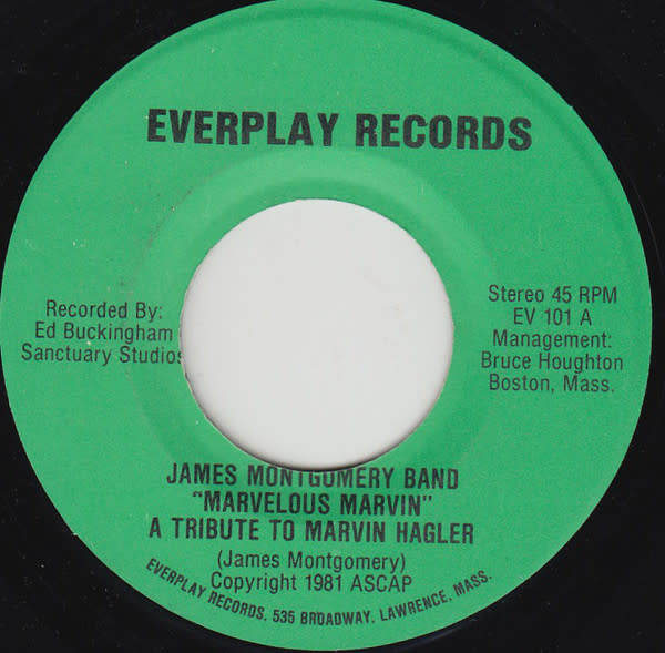James Montgomery Band - "Marvelous Marvin" A Tribute To Marvin Hagler - Vinyl, 7", 45 RPM - 346899248