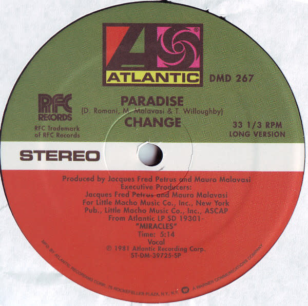 Change - Paradise - Vinyl, 12", 33 ⅓ RPM, Reissue, Unofficial Release - 299658451
