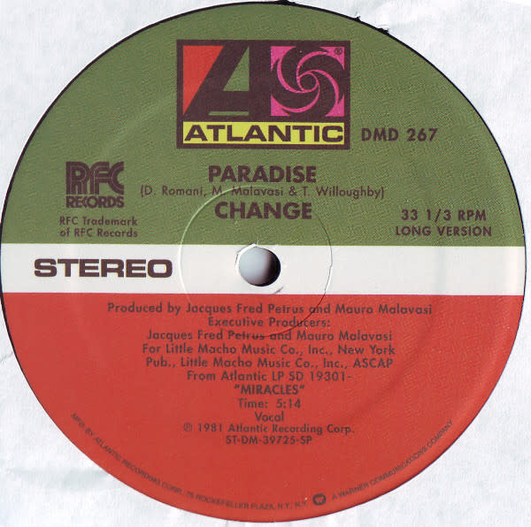 Change - Paradise - Vinyl, 12", 33 ⅓ RPM, Unofficial Release - 299658451