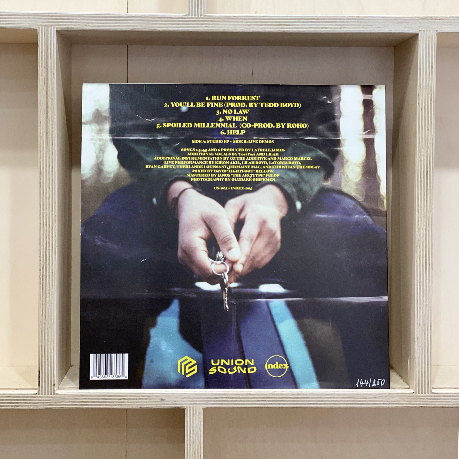 Latrell James - Under - Vinyl, 12", EP, Limited Edition, Numbered, Neon Yellow