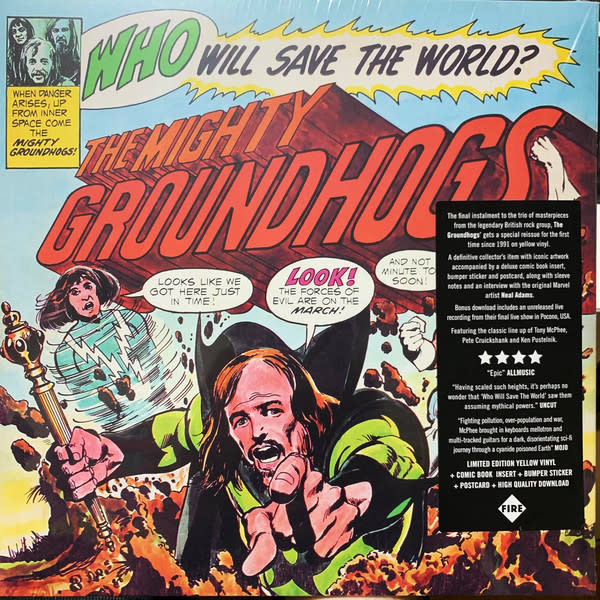The Groundhogs - Who Will Save The World? The Mighty Groundhogs - Vinyl, LP, Album, Deluxe Edition, Limited Edition, Reissue, Remastered, Stereo, Yellow - 728600920