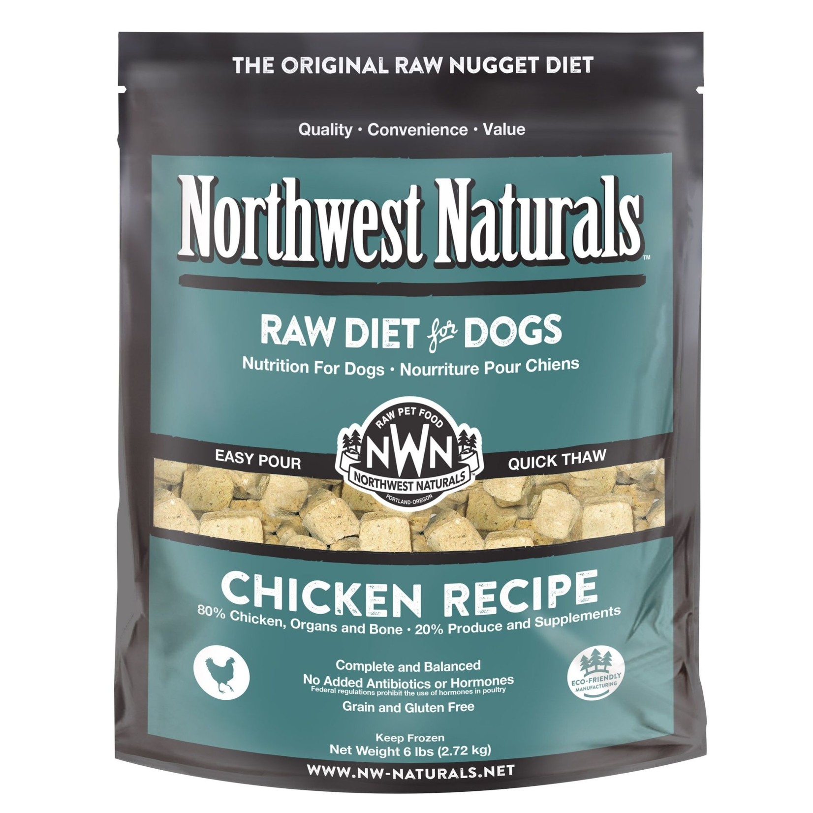 Northwest Naturals Northwest Naturals Frozen Raw Nuggets Chicken Dog Food 6lb