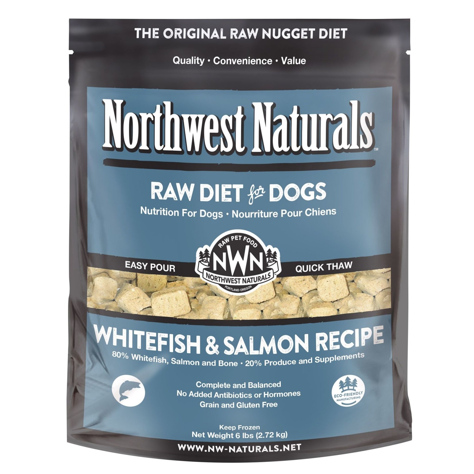 Northwest Naturals Northwest Naturals Frozen Raw Nuggets Whitefish & Salmon Dog Food 6lb