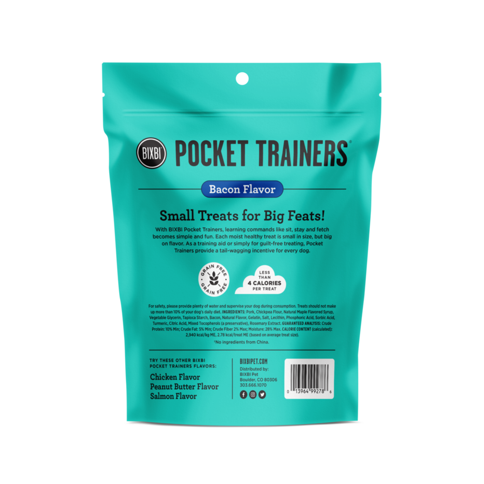 Bixbi Bixbi Pocket Trainers Bacon Dog Treat 6oz