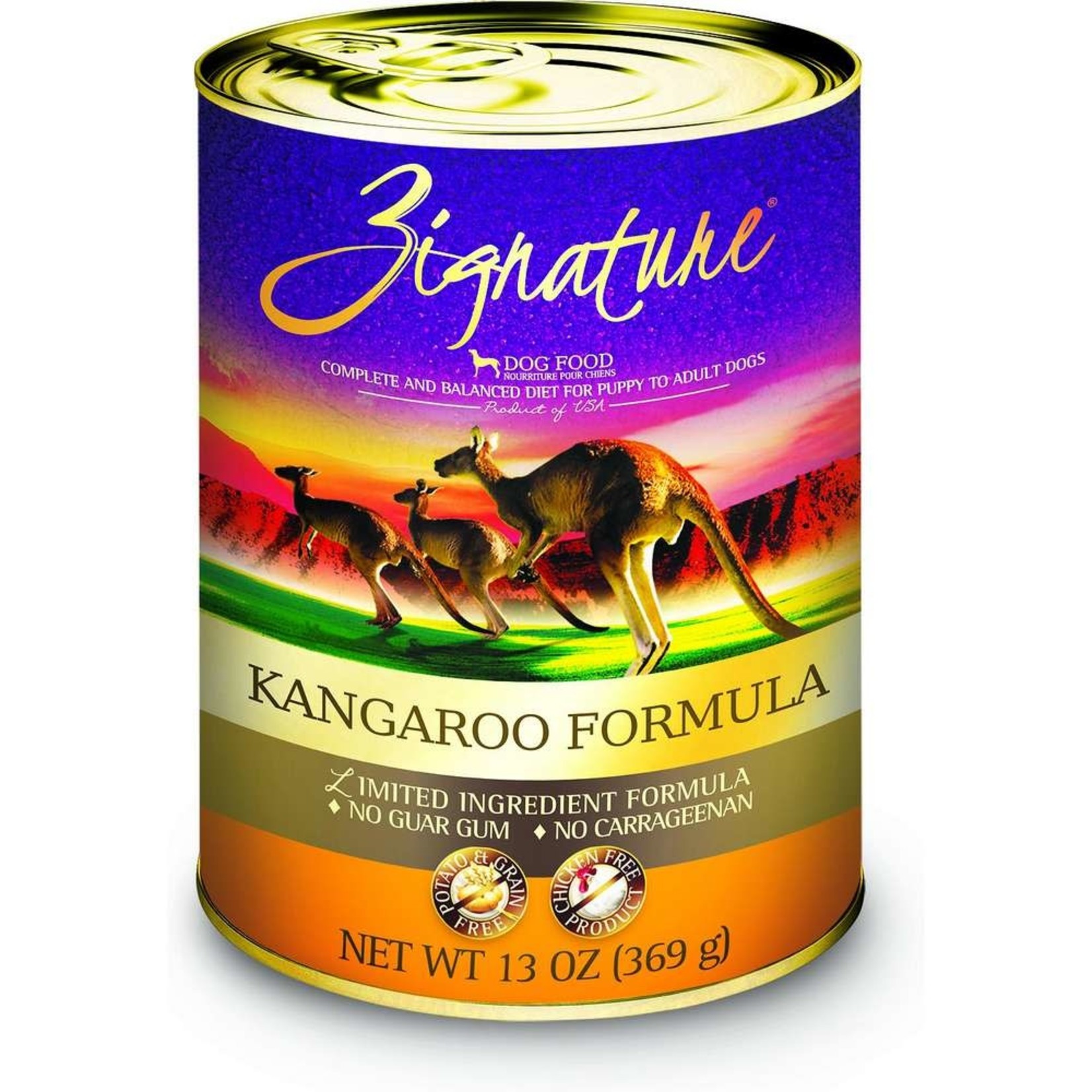 Zignature Zignature Kangaroo Canned Dog Food 13oz