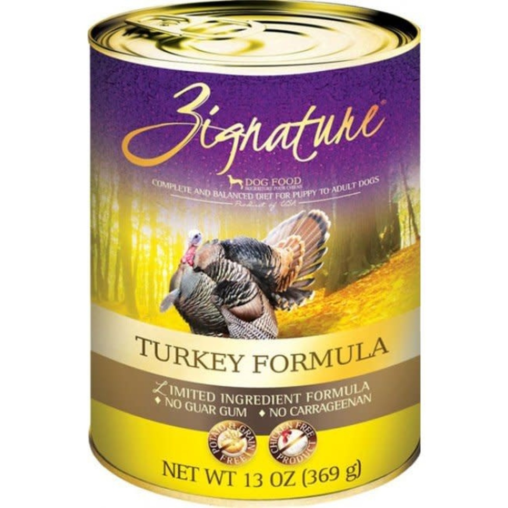 Zignature Zignature Turkey Canned Dog Food 13oz