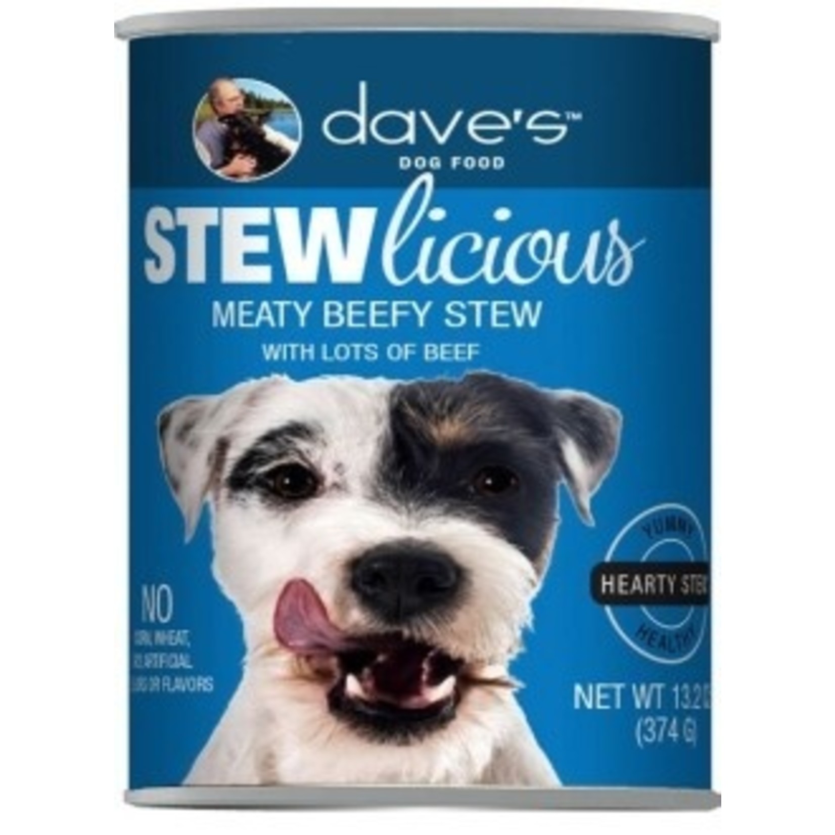 Dave's Pet Food Dave's Stewlicious Meaty Beefy Stew Canned Dog Food 13oz