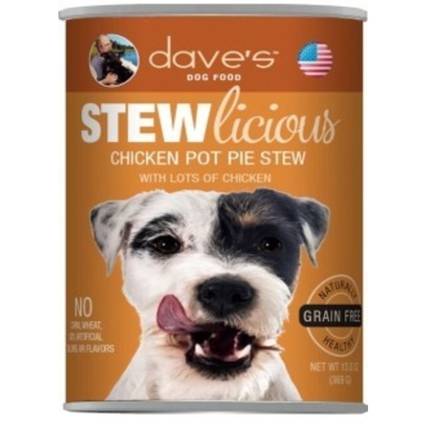 Dave's Pet Food Dave's Stewlicious Chicken Pot Pie Stew Canned Dog Food 13oz