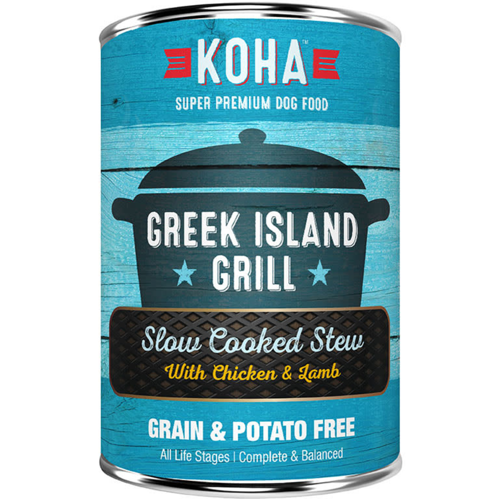 Koha KOHA Greek Island Grill Stew Chicken & Lamb Canned Dog Food 12.7oz