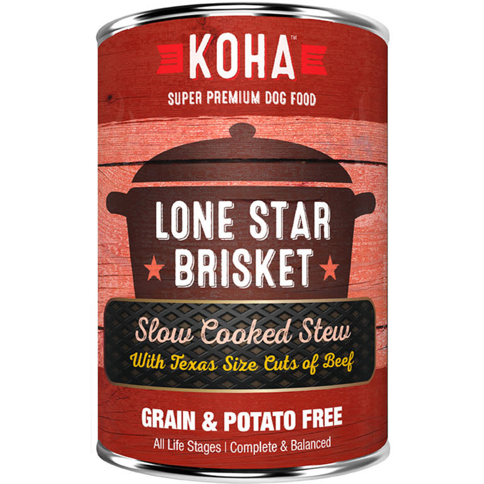 Koha KOHA Lone Star Brisket Stew Beef Canned Dog Food 12.7oz