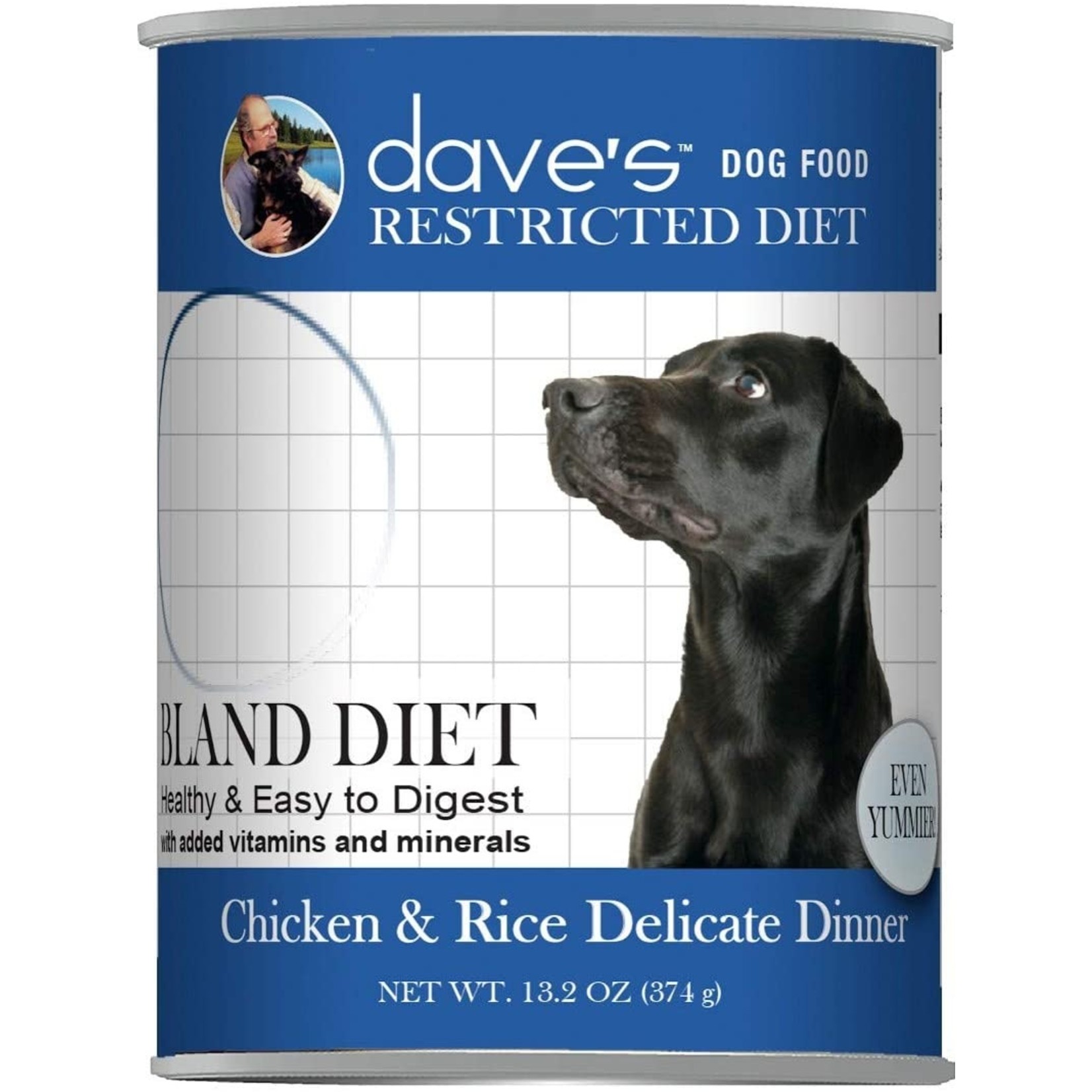 Dave's Pet Food Dave's Restricted Diet Bland Chicken and Rice Canned Dog Food 13.2oz