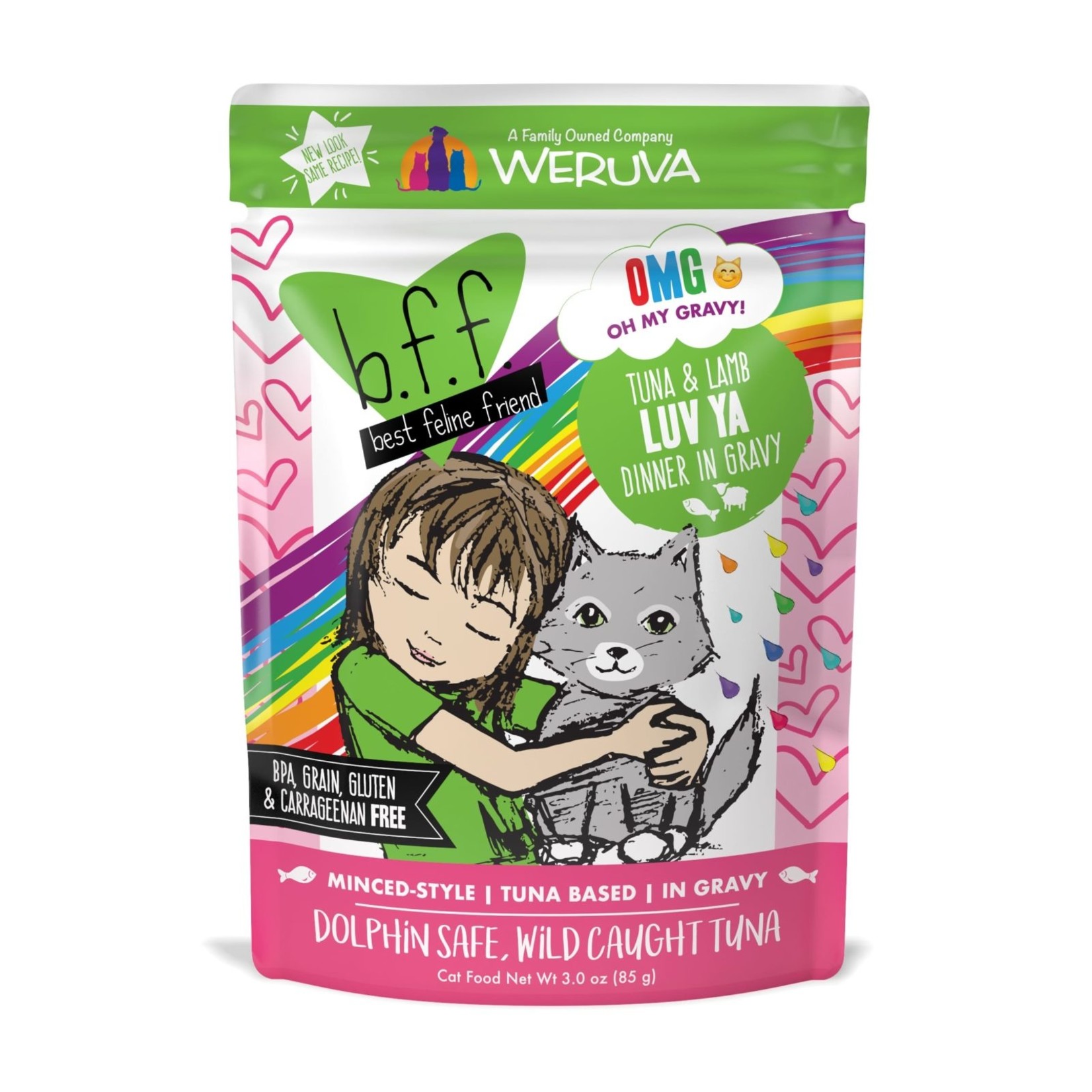 Weruva Weruva BFF OMG Tuna & Lamb Luv Ya Cat Pouch 3oz