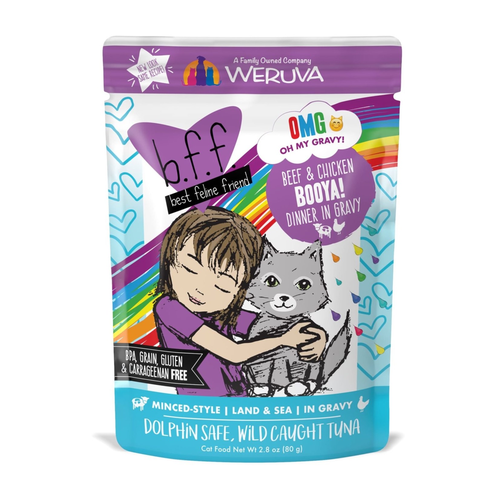 Weruva Weruva BFF OMG Booya! Beef & Chicken Cat Pouch 2.8oz