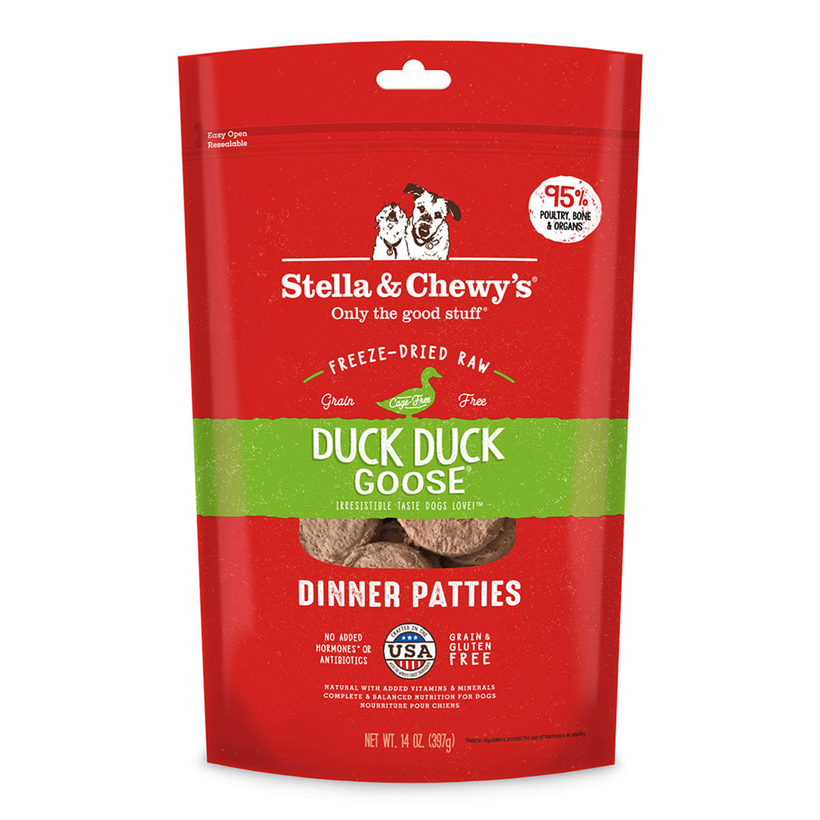 Stella & Chewys Stella & Chewy's Freeze Dried Duck Duck Goose Patties 14oz Dog Food