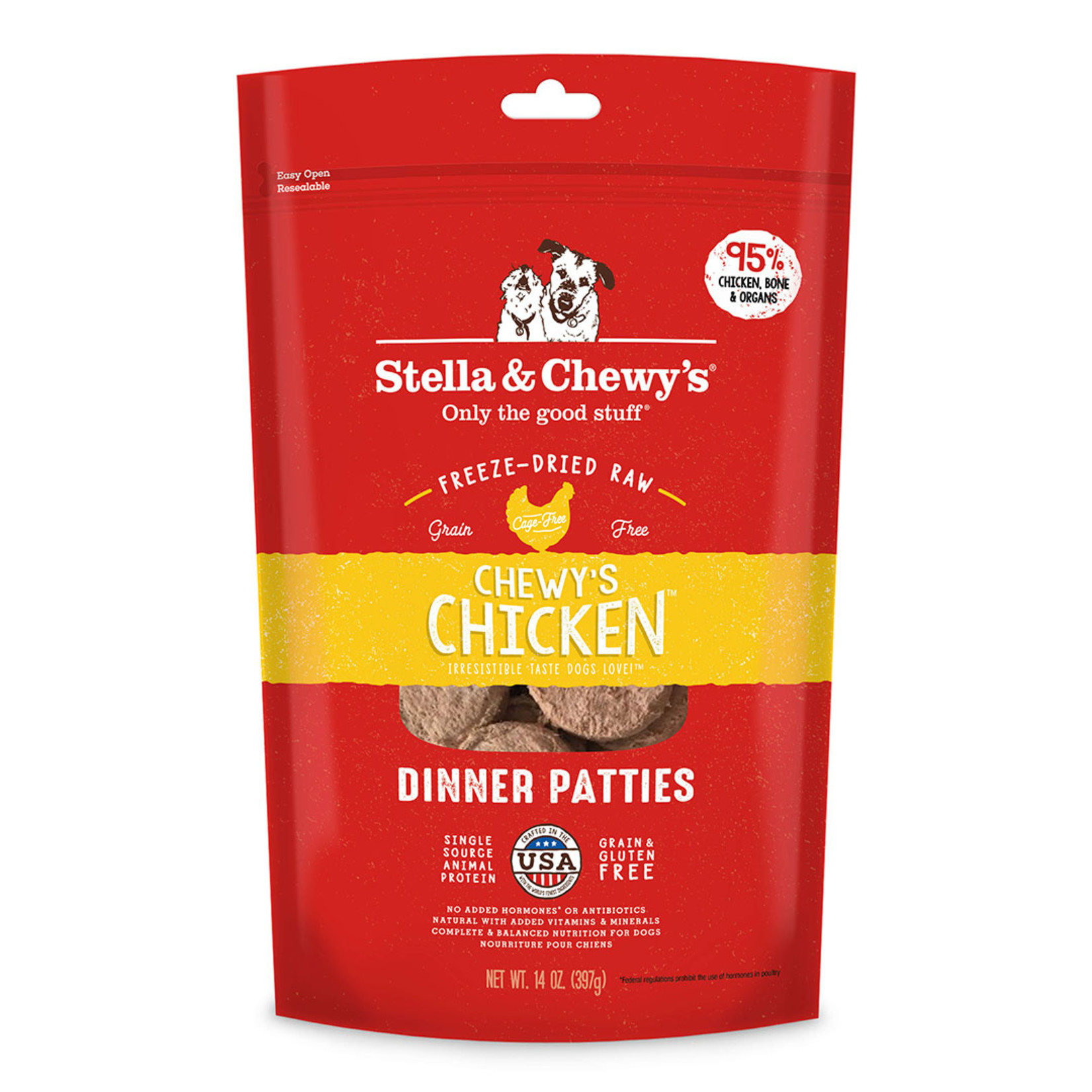 Stella & Chewys Stella & Chewy's Freeze Dried Chewy's Chicken Patties 14oz Dog Food