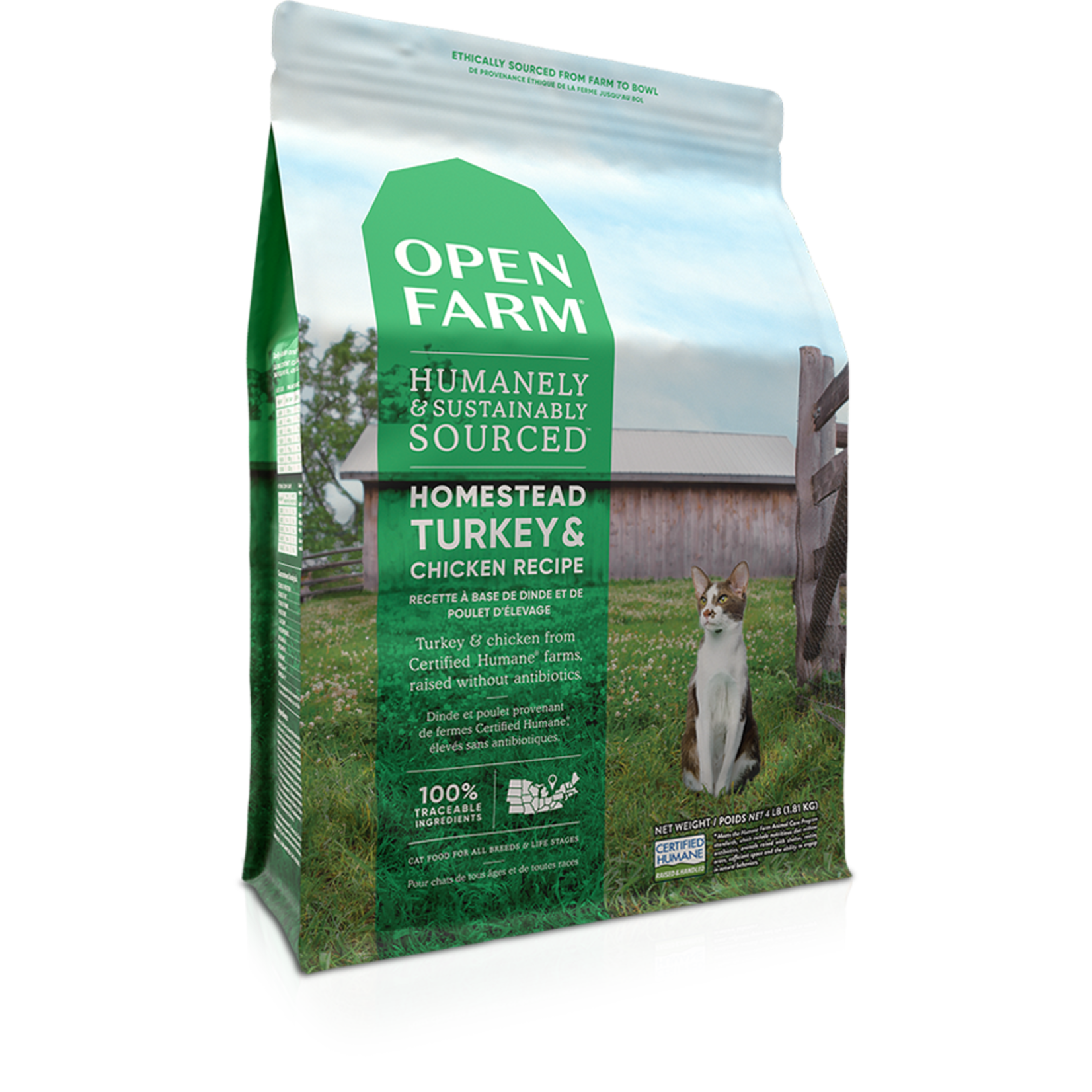 Open Farm Open Farm GF Homestead Turkey & Chicken Cat Food 4lb