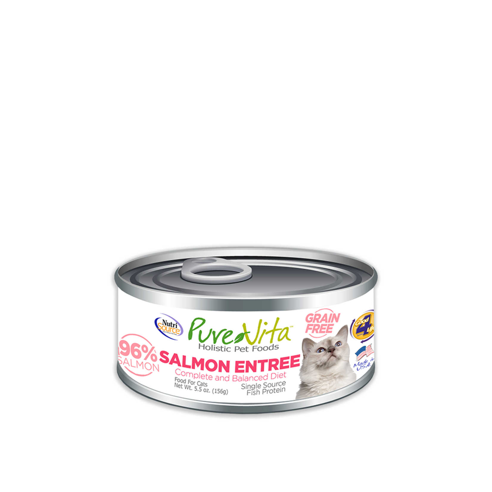 Pure Vita PURE VITA GF Salmon Entree Cat Can 5.5oz