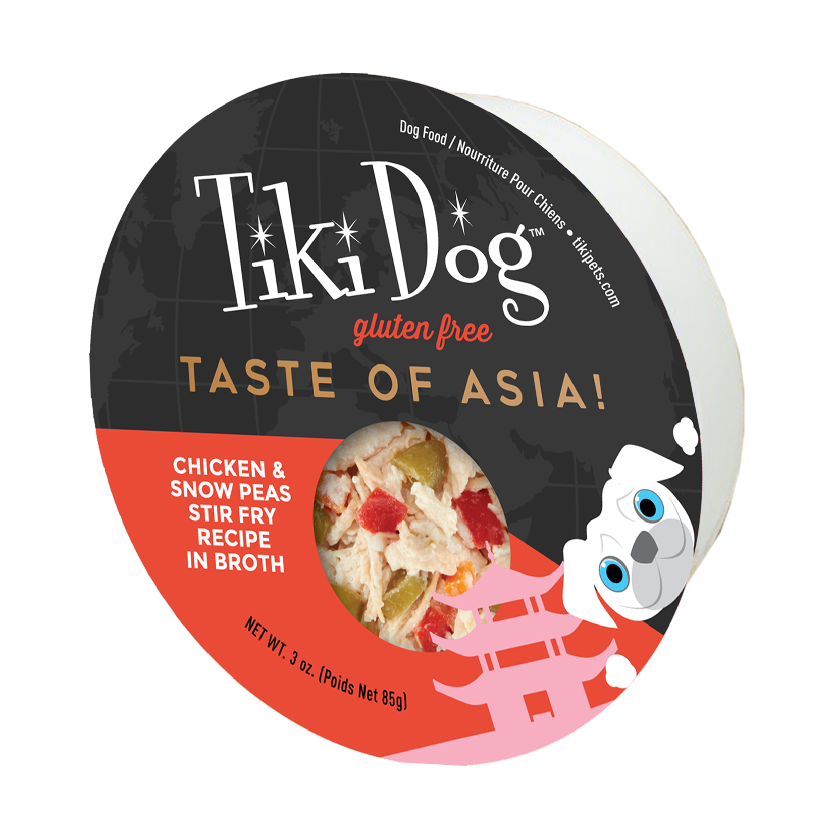 Tiki Cat & Tiki Dog TIKIDOG Petite Gourmet Asia Chicken & Snow Peas Cup 3oz