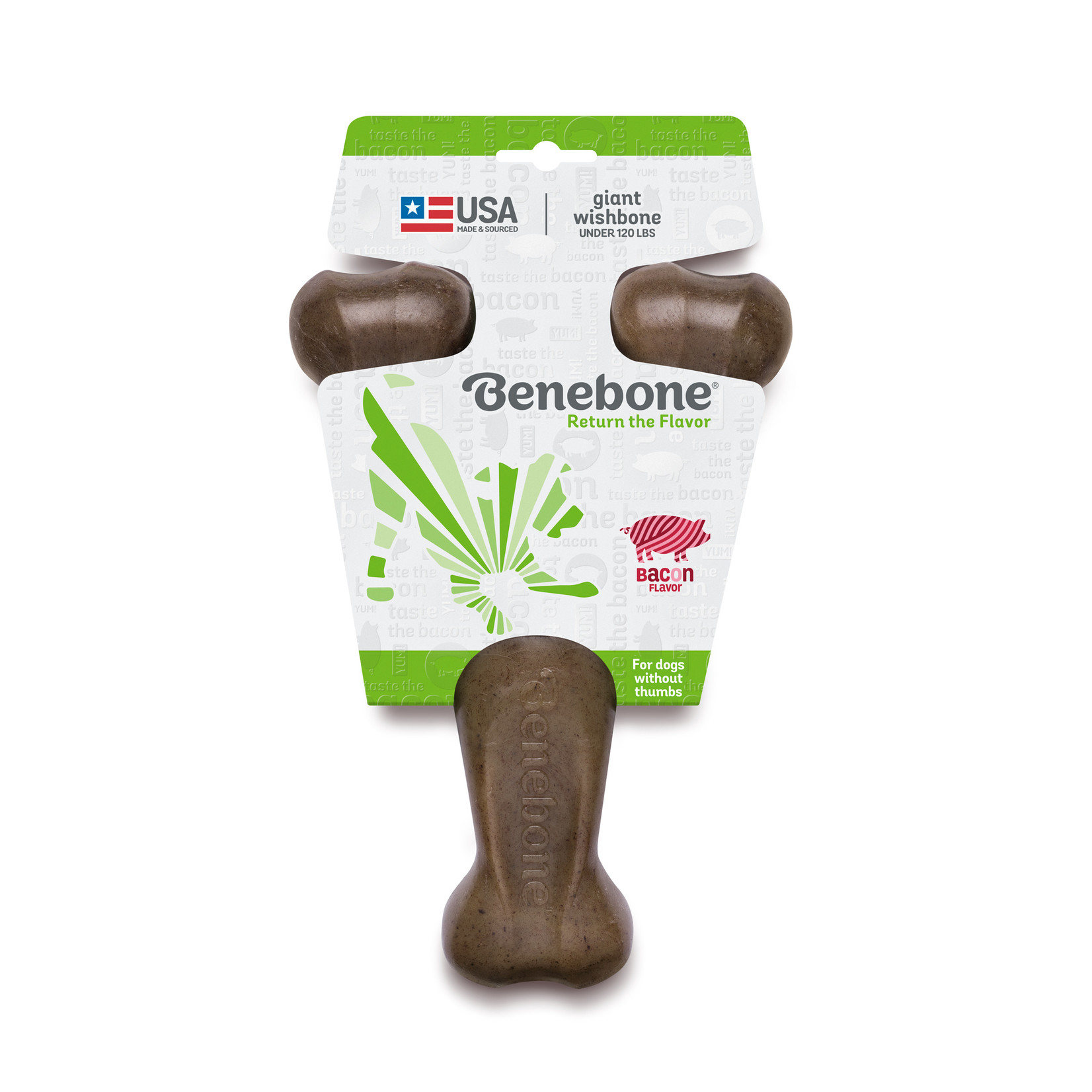 Benebone Benebone Bacon Wishbone Dog Chew Toy