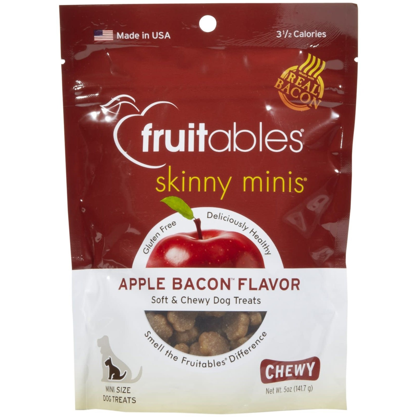 Fruitables Fruitables Skinny Minis  Apple Bacon Minis Dog Treats 5oz