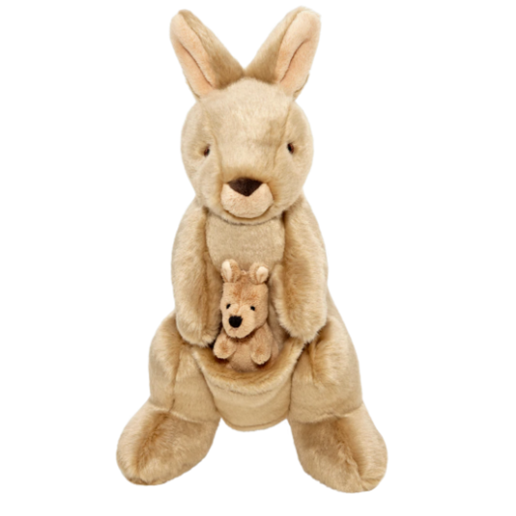 Fluff & Tuff Fluff & Tuff Phoebe & Joey Kangaroo Dog Plush Toy 13"