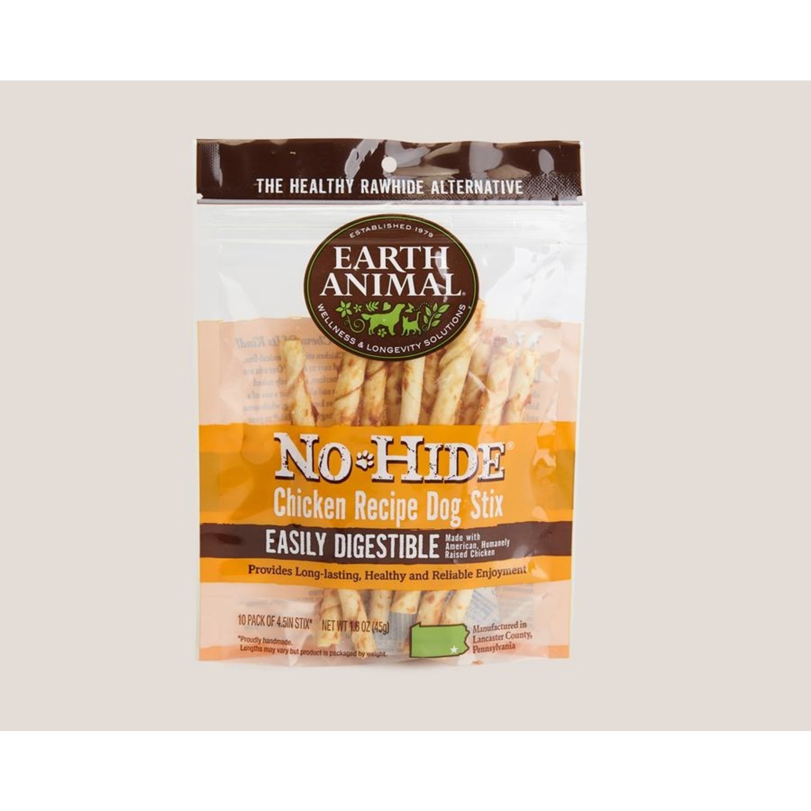 Earth Animal Earth Animal No-Hide Chicken Stix Chews 10pk