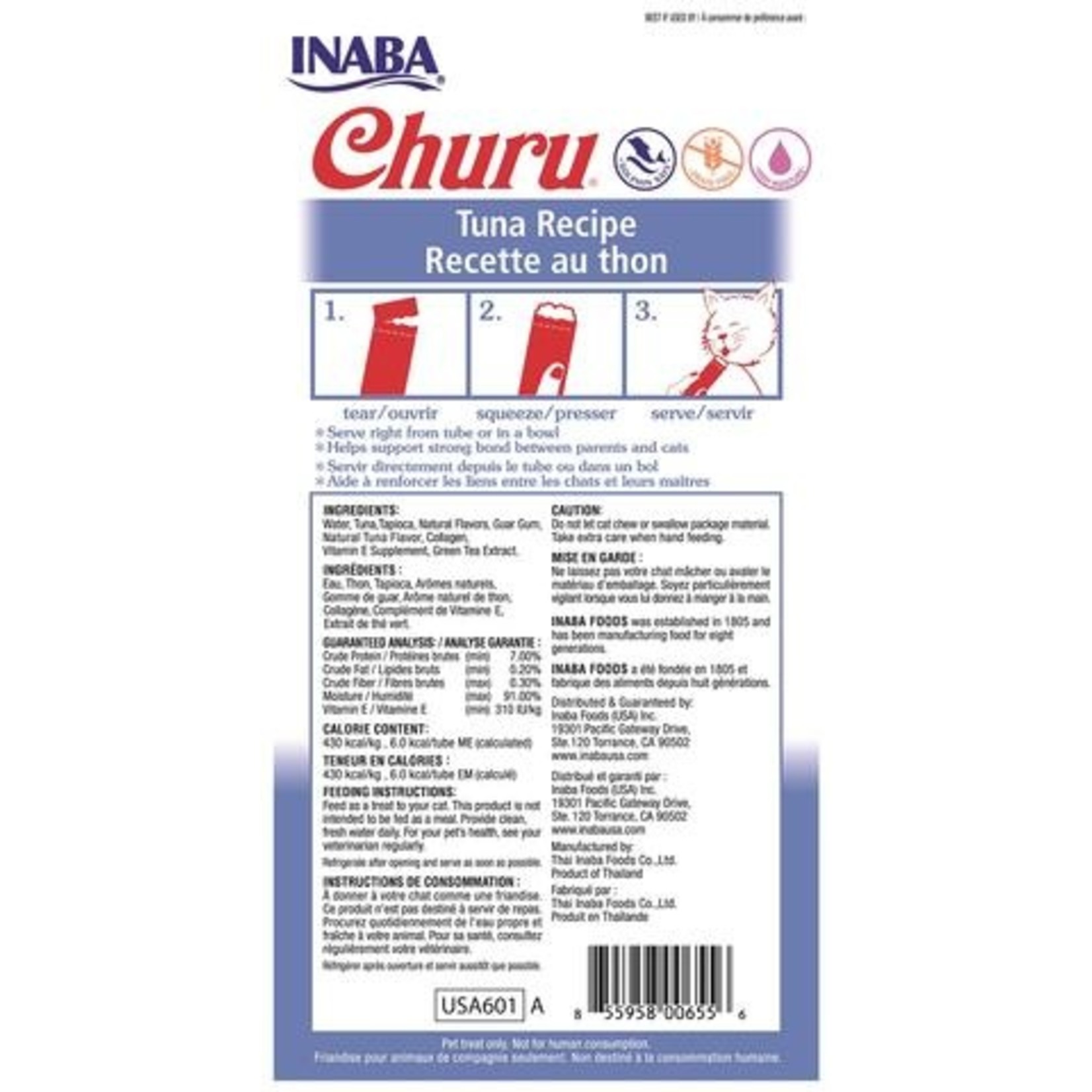 Inaba Ciao Churu Tuna Puree Treats 2oz