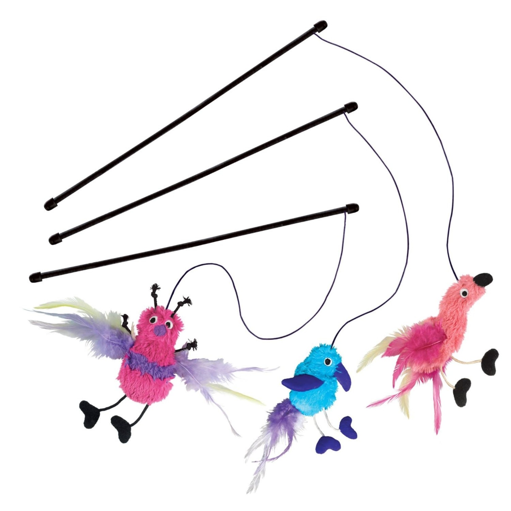 Kong KONG CAT ASSORTED CATNIP FEATHER TEASER