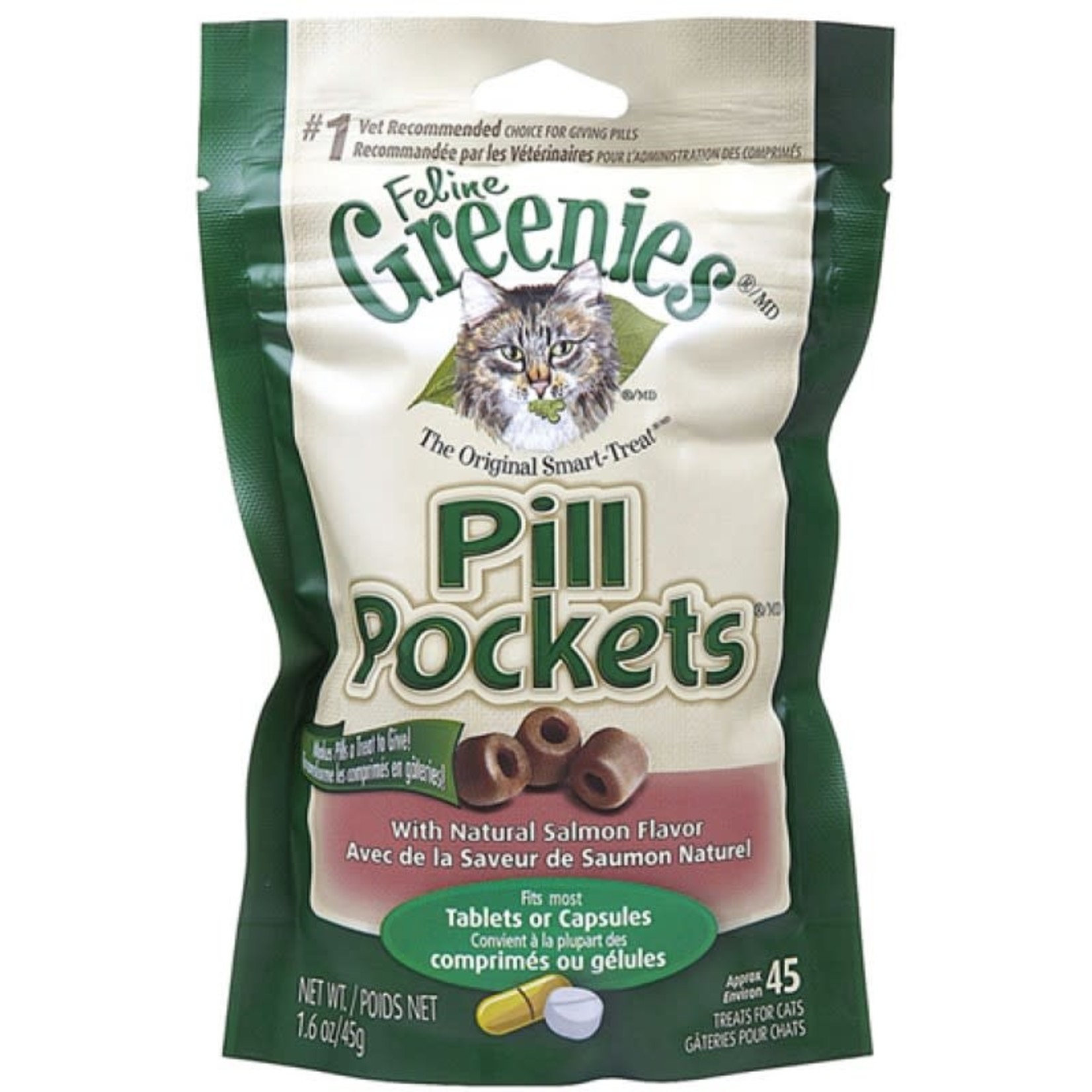 Greenies/Pill Pockets GREENIES CAT PILL POCKETS SALMON 1.6 OZ