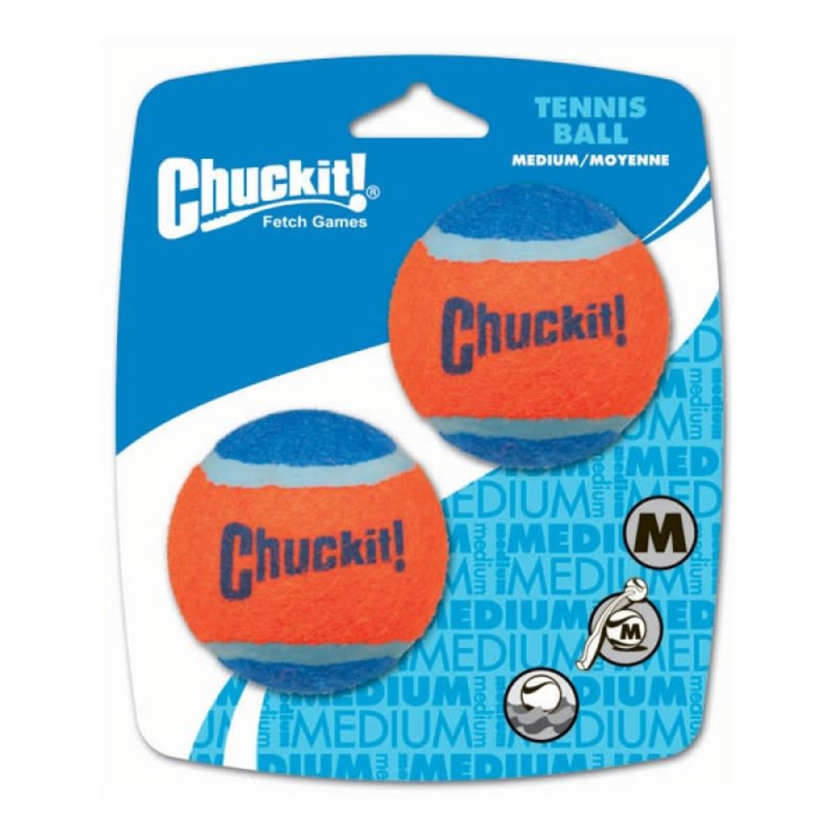 Chuck It CHUCK-IT Tennis Ball Dog Med 2pk