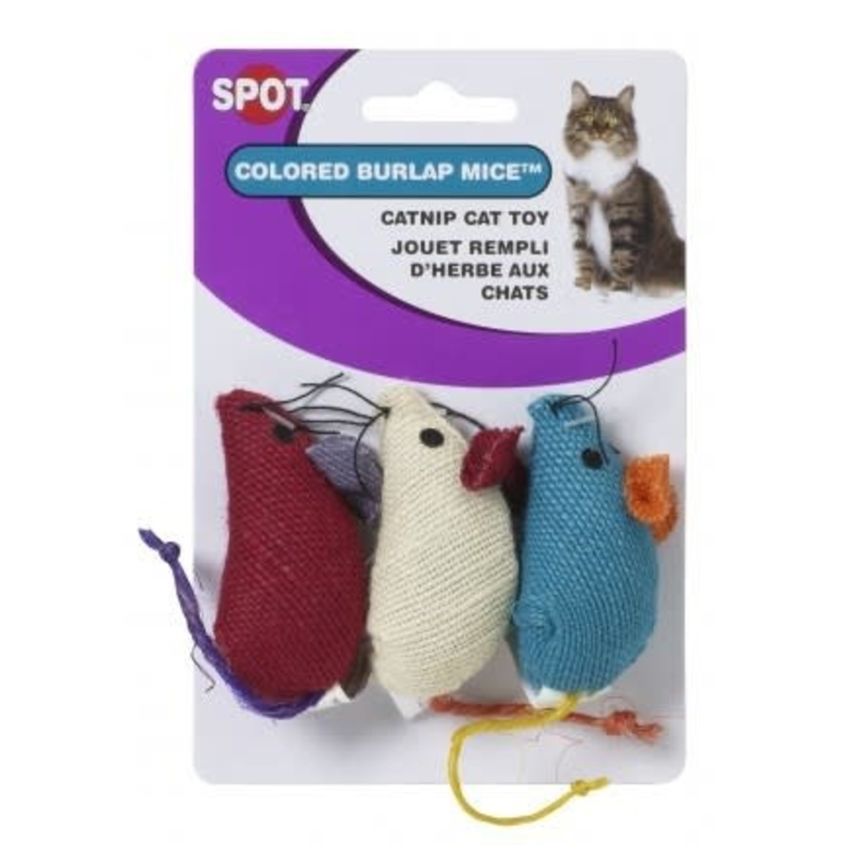 Ethical Products ETHICAL Burlap Mice Catnip Toy 3pk