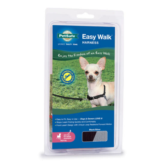 PETSAFE Harness Easy Walk Petite Black & Silver St Petersbark, LLC