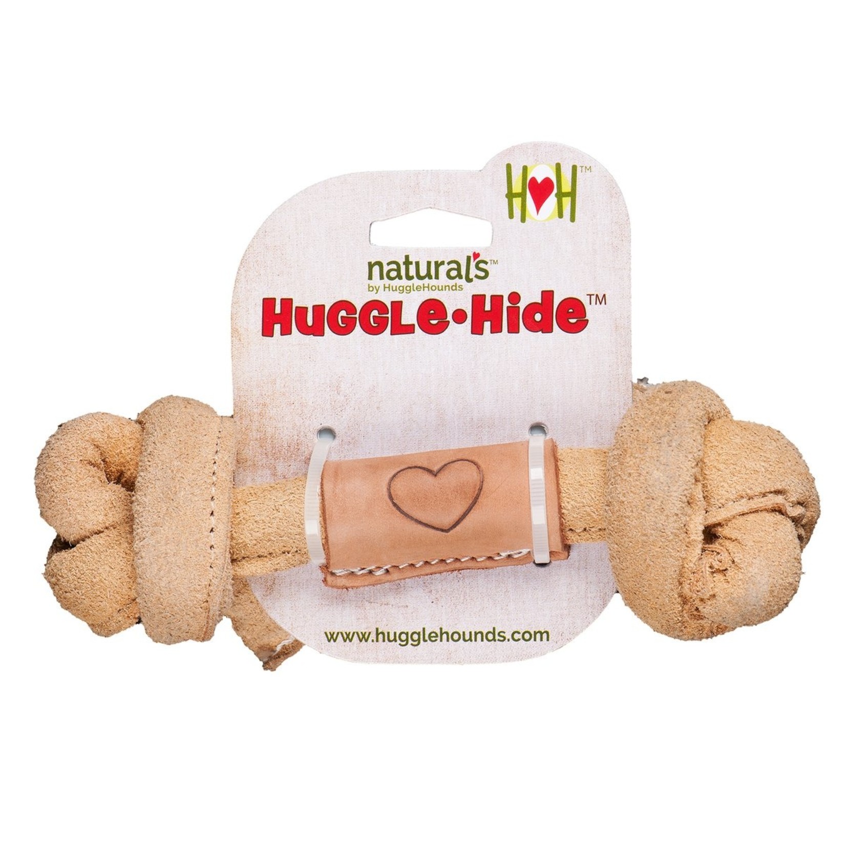 Hugglehounds HH Leather Knotted Bone Lg 12"