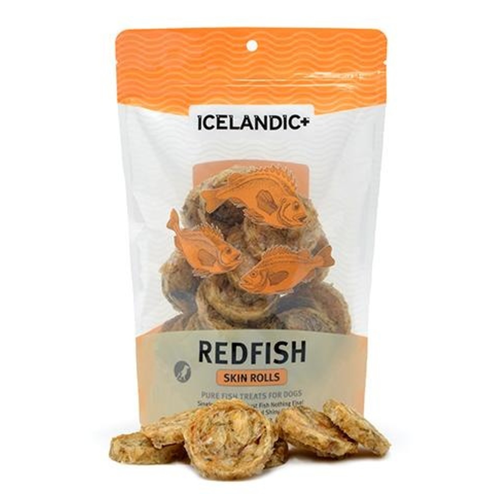 Icelandic Plus Icelandic Plus Red Fish Skin Rolls Dog Treats 3oz