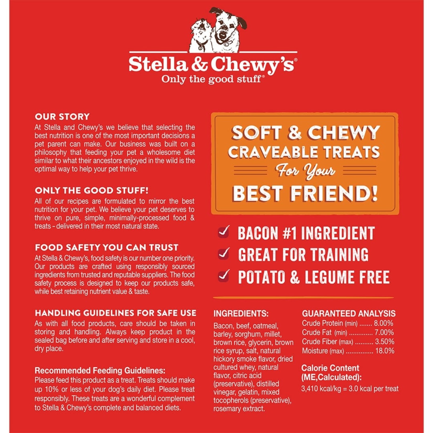 Stella & Chewys Stella & Chewy's Crav'n Bites Bacon & Beef Dog Treats 8.25oz