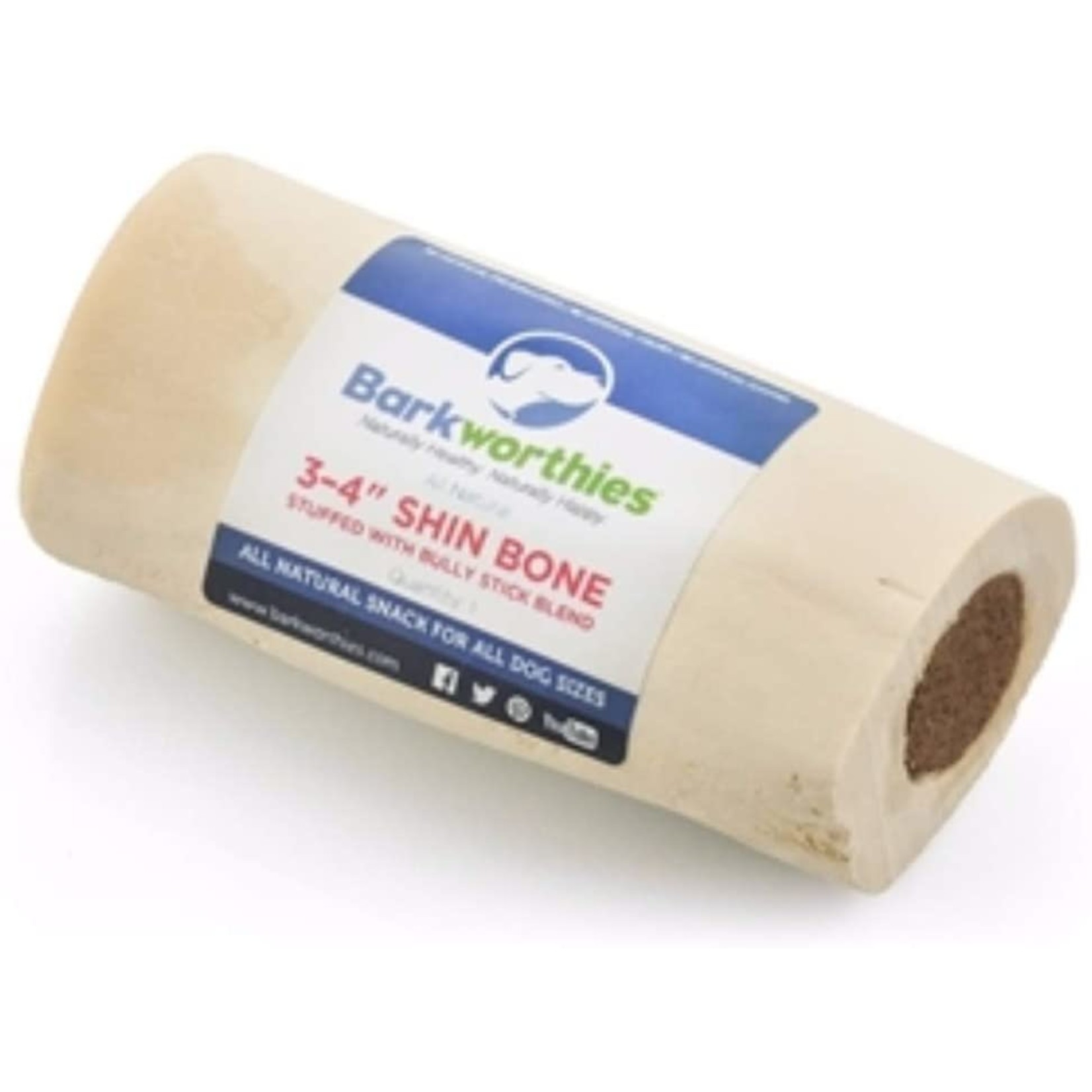 Barkworthies Barkworthies Bully Blend Stuffed Shin Bone 3"-4"