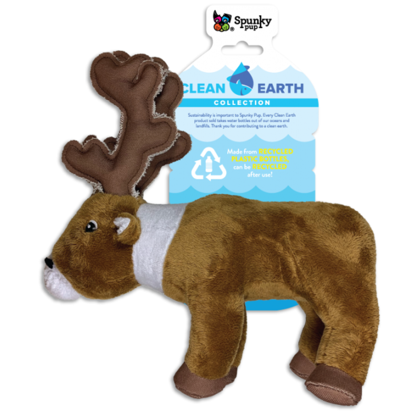 Spunky Pup Spunkypup Clean Earth Caribou Dog Toy