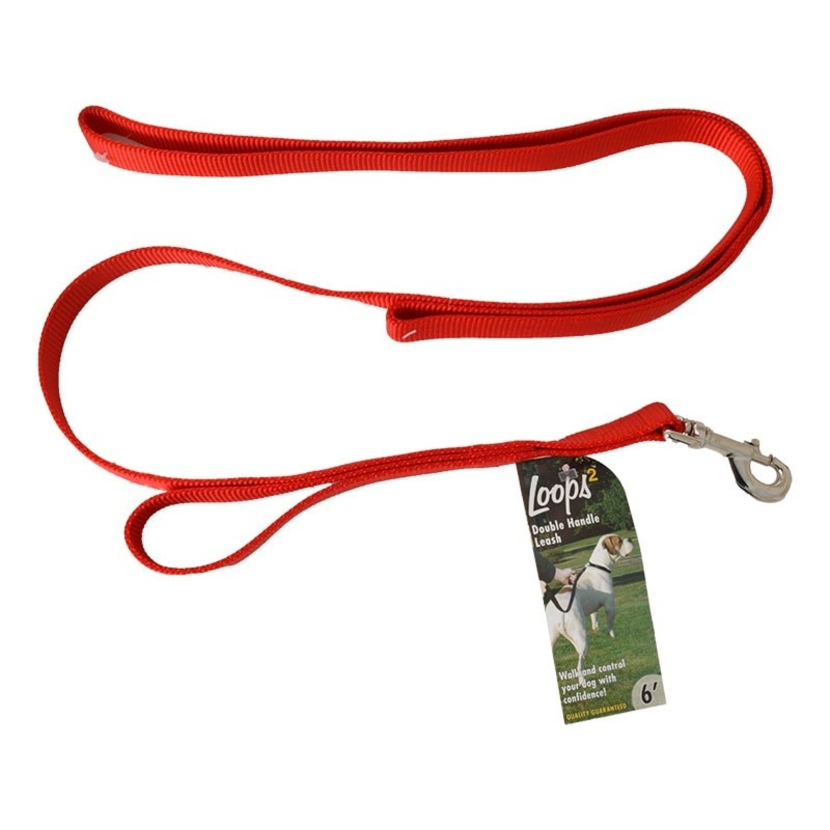 Coastal Pet Products COAST 1" Double Handle Leash 4ft Dog