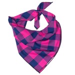 Worthy Dog The Worthy Dog Bandana Pink & Navy Check